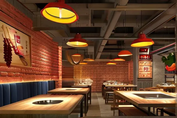 工業風串串店實景裝修效果圖