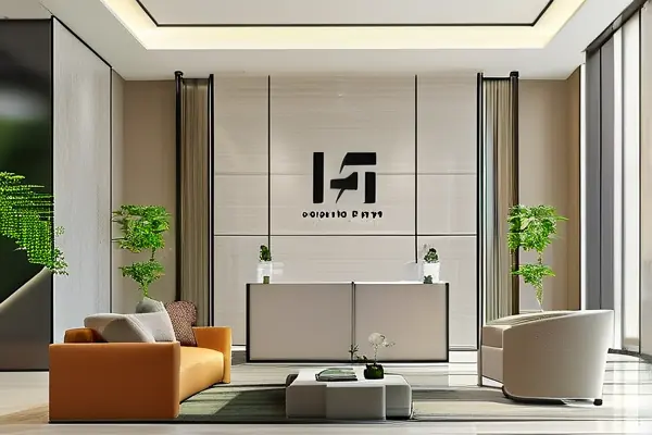 現(xiàn)代風格裝修公司大廳實景圖