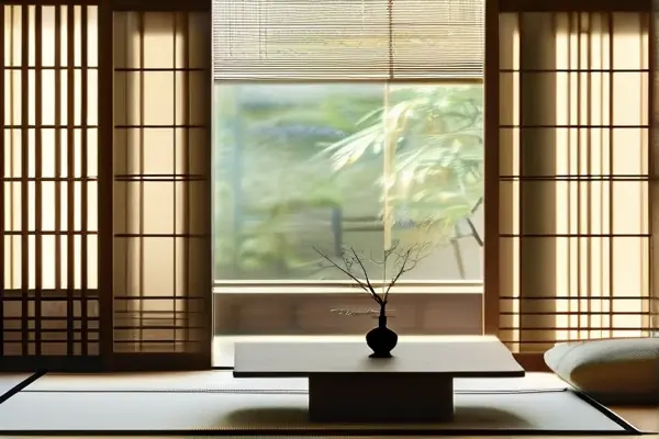 日式風格客廳裝修效果圖展示榻榻米與障子門的實景搭配
