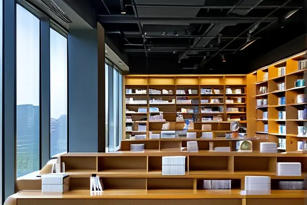 符合裝修標準的圖書館閱覽室實景圖