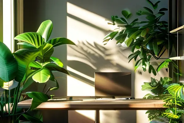 辦公室內(nèi)擺放的綠植花卉