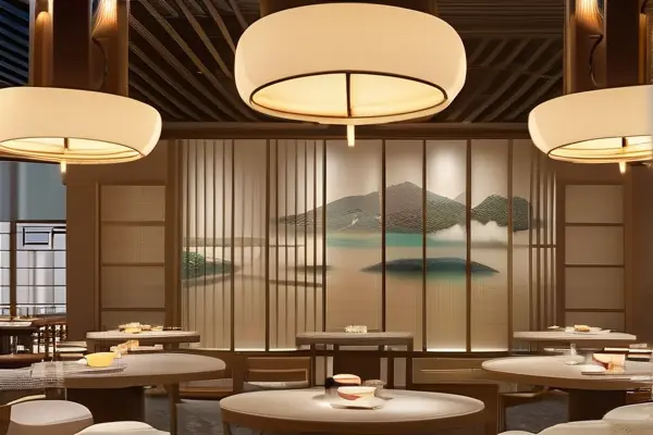 中式餐廳裝修風水布局示例