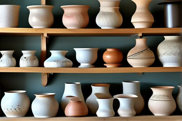 店鋪內(nèi)擺放的各種精致工藝品展示