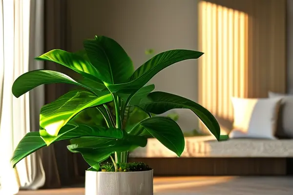 室內花卉盆栽植物在客廳中的擺放效果