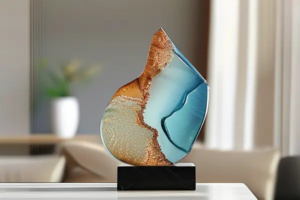 現代家居中精美的樹脂工藝品展示