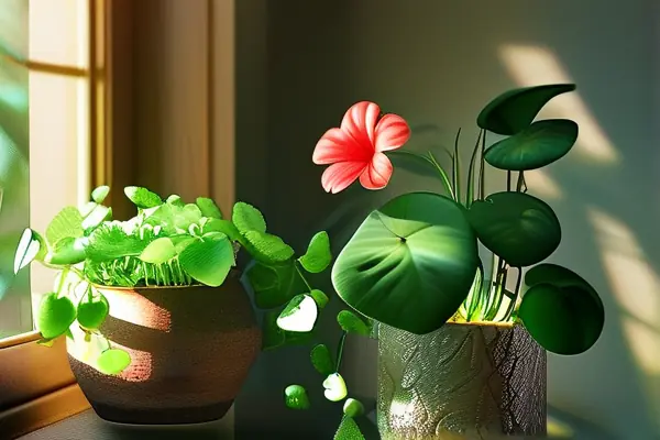 室內植物花卉盆栽的美麗場景