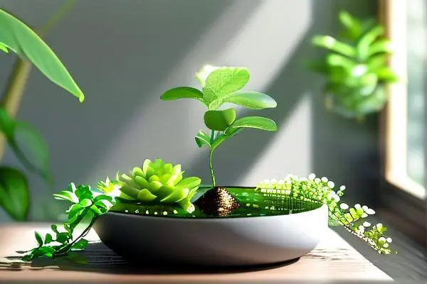 現代簡約風格水培植物花盆展示