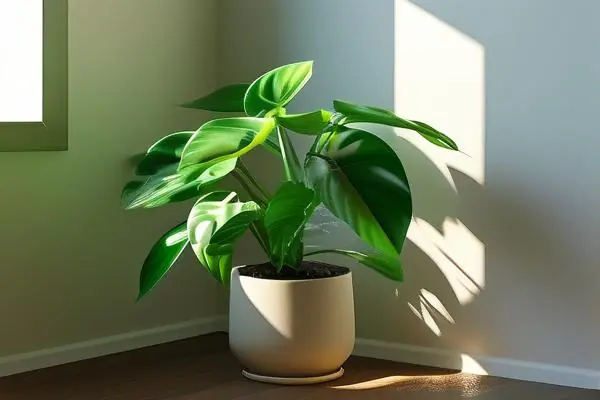 茂盛的綠蘿在室內陰涼處生長良好
