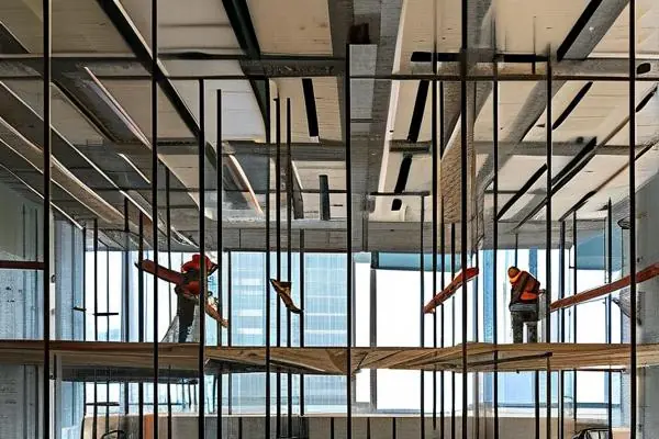 辦公大廈裝修施工現場