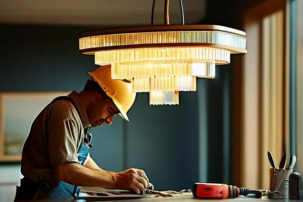 專業電工修理吊燈