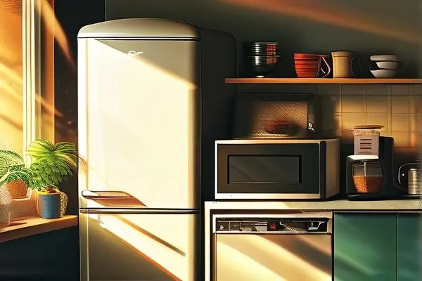 現代廚房中的家用電器展示