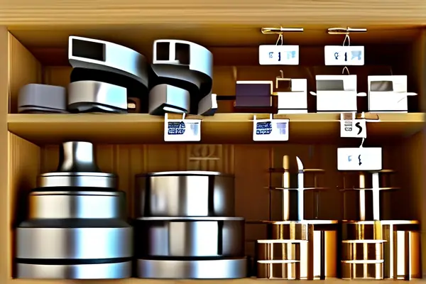 揚州五金店實拍-師傅正在對比不同品牌鉸鏈厚度與價格