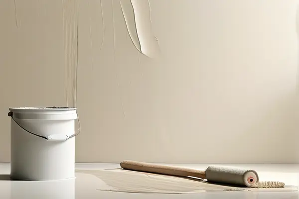 白乳膠涂料施工現場實拍圖