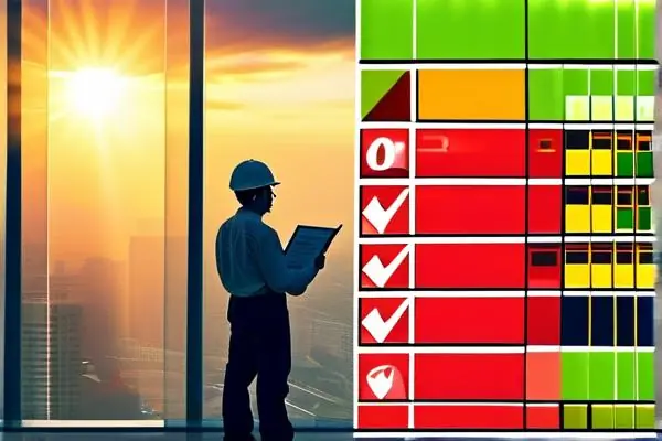 專業(yè)驗收人員正在檢查新建建筑物