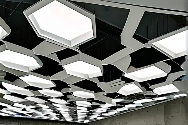 蜂窩板吊頂龍骨安裝施工圖