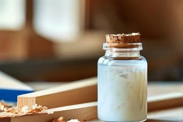 水晶白乳膠實拍圖展示粘稠度與透明度