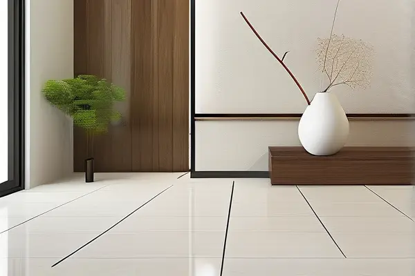 白色實木踢腳線在現代客廳中的實際應用效果