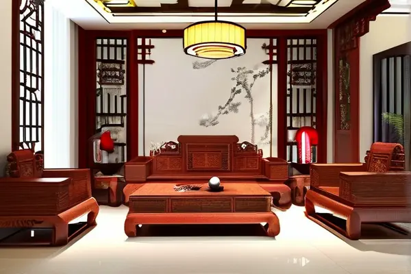 中式風(fēng)格客廳裝潢效果圖
