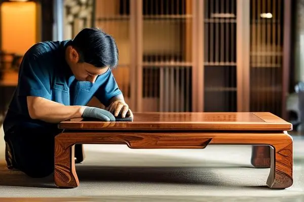 專業技師保養紫檀家具實景圖