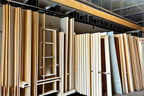多種木龍骨吊頂材料展示及施工場景