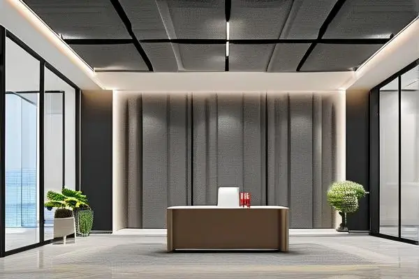 現(xiàn)代辦公室吸音板吊頂實景效果展示