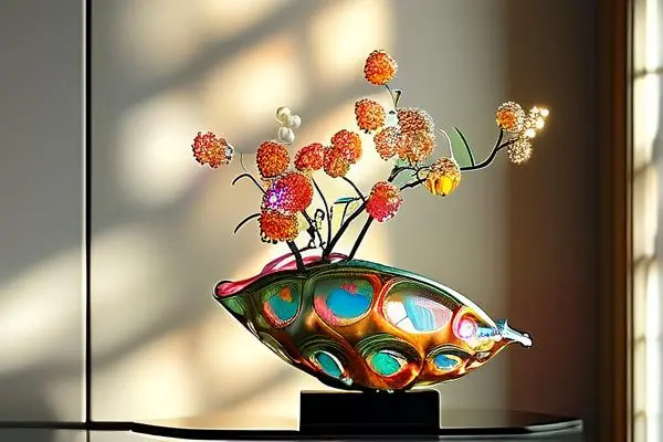 鮑魚殼裝修工藝品在現代家居中的展示效果