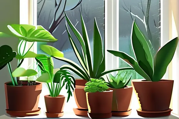 冬季室內(nèi)盆栽植物凈化空氣場(chǎng)景