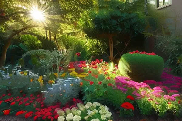 私人花園中的花卉與綠植造型