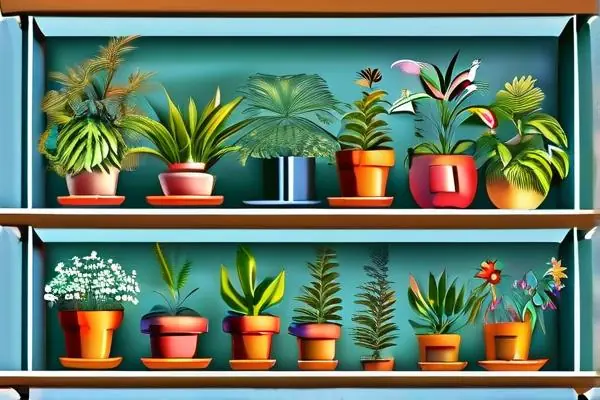多樣化的盆栽植物花卉品種展示