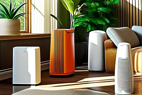 現代家居中多種空氣凈化器的工作場景