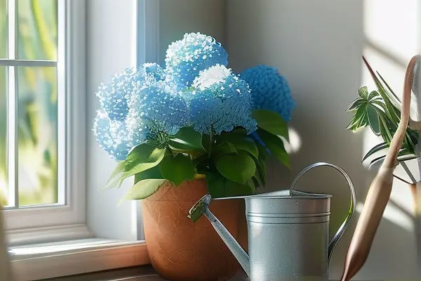 室內養護的藍花楹盆栽特寫