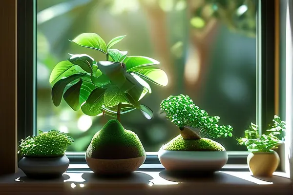 室內小盆景植物凈化空氣效果展示