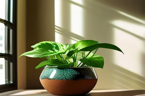 室內(nèi)植物與凈化陶粒混合種植效果圖