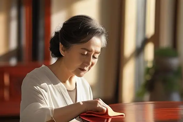 專業紅木家具保養示范圖