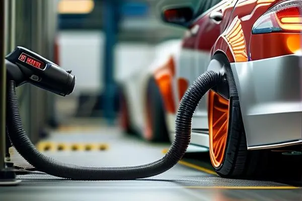 機動車尾氣檢測現場