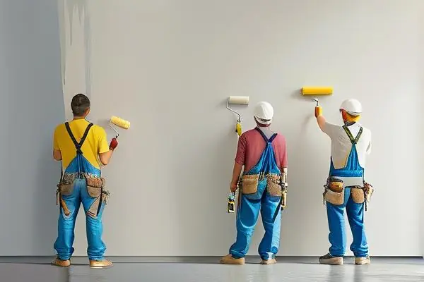 專業(yè)團(tuán)隊(duì)施工墻面油漆