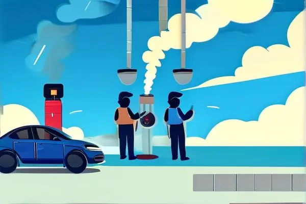 汽車尾氣檢測現(xiàn)場