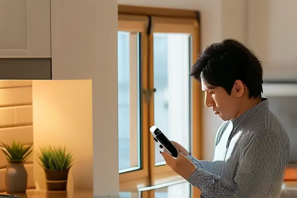 專業(yè)人員檢測(cè)室內(nèi)空氣質(zhì)量