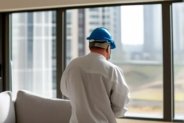 專業(yè)人士檢測(cè)室內(nèi)空氣質(zhì)量