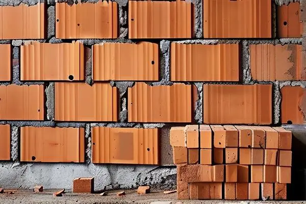 工人使用砌墻磚施工過程實拍