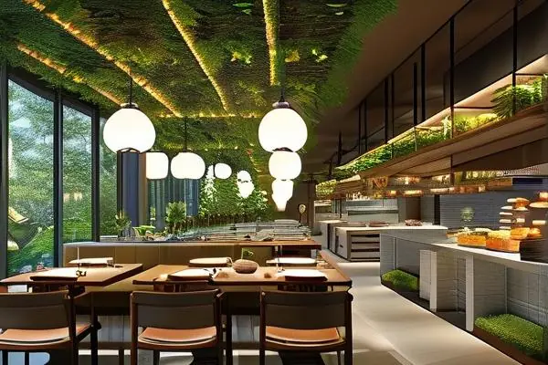 現代化餐飲空間裝修效果展示