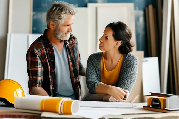 家庭討論裝修設計