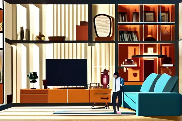 準備裝修的家庭在客廳討論裝修計劃