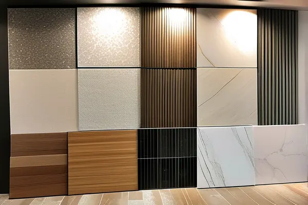 多種地磚裝修材料展示