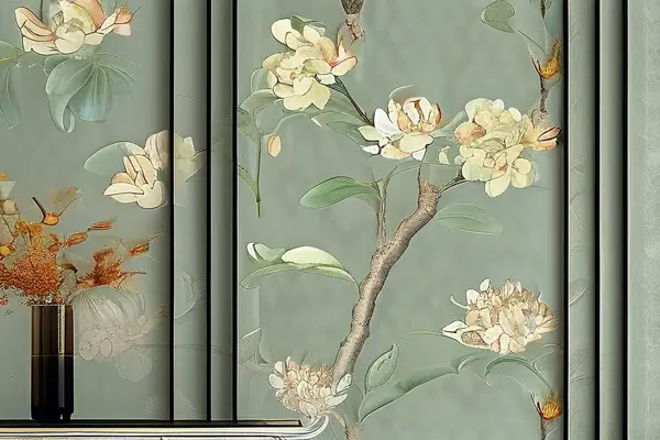 國昊無縫墻紙鋪貼效果圖