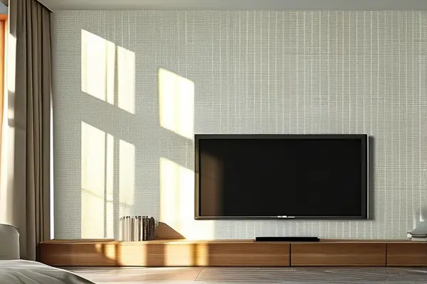 簡約無縫墻紙在現代客廳中的應用效果