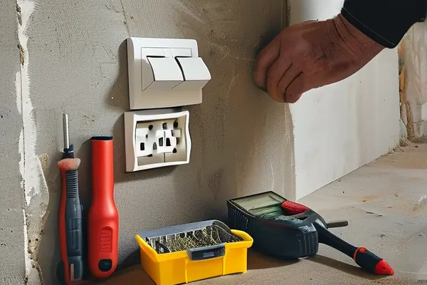 揚州電工安裝家用開關插座現場實拍