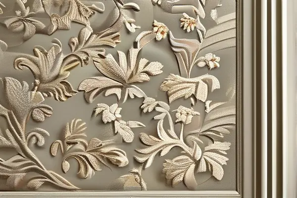 籃繡無(wú)縫墻紙實(shí)景效果展示圖