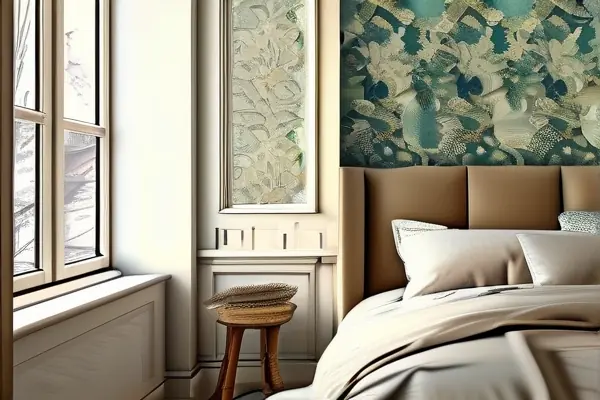優雅臥室墻紙展示