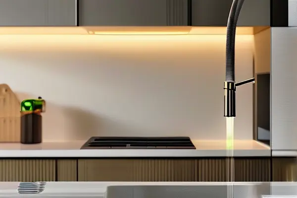 家庭廚房橡膠軟水管安裝效果圖